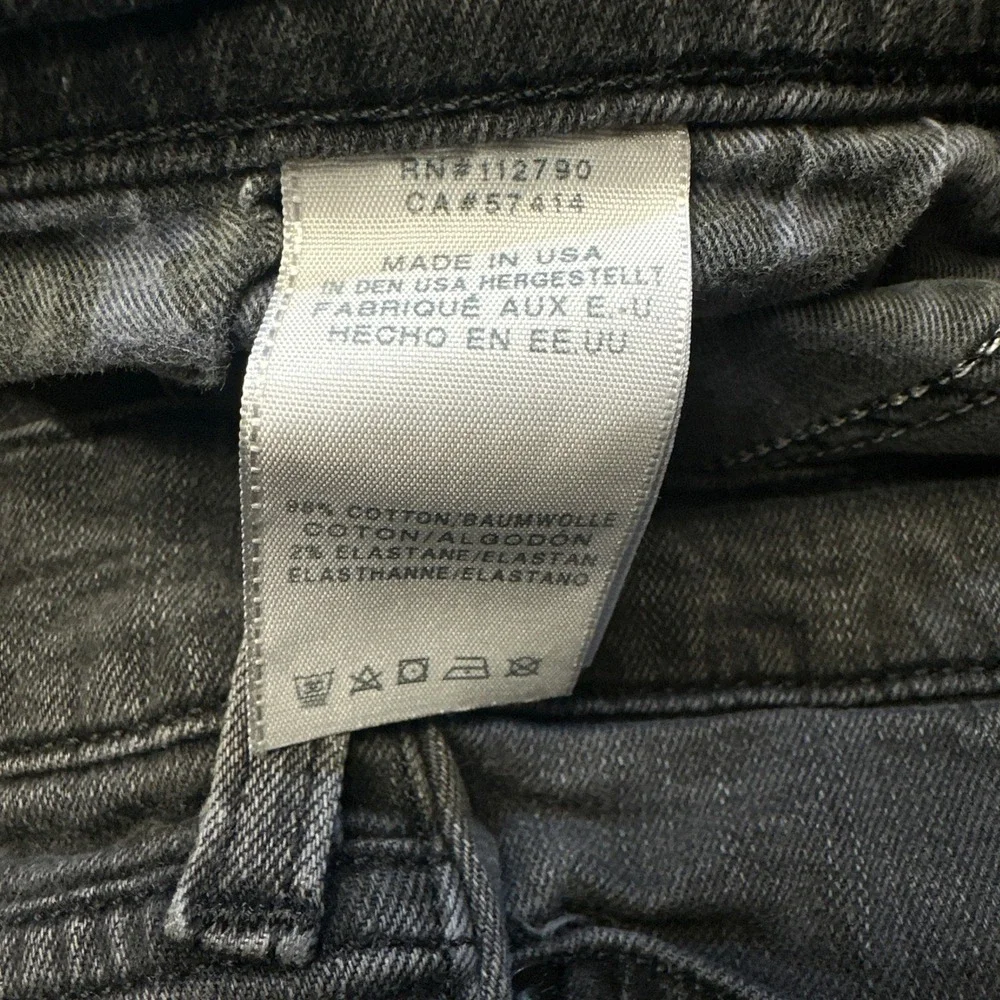 True Religion Rocco Relaxed Skinny Jeans Mens 40x33 Distressed Gray  Made in USA